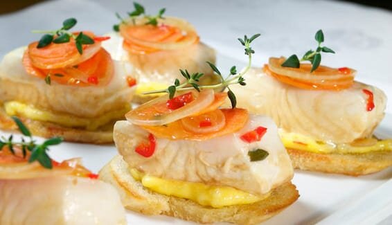 Halibut marynowany w zalewie escabeche