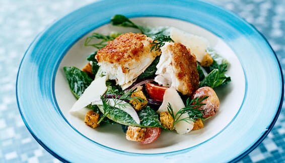 Halibut z serem i anchois
