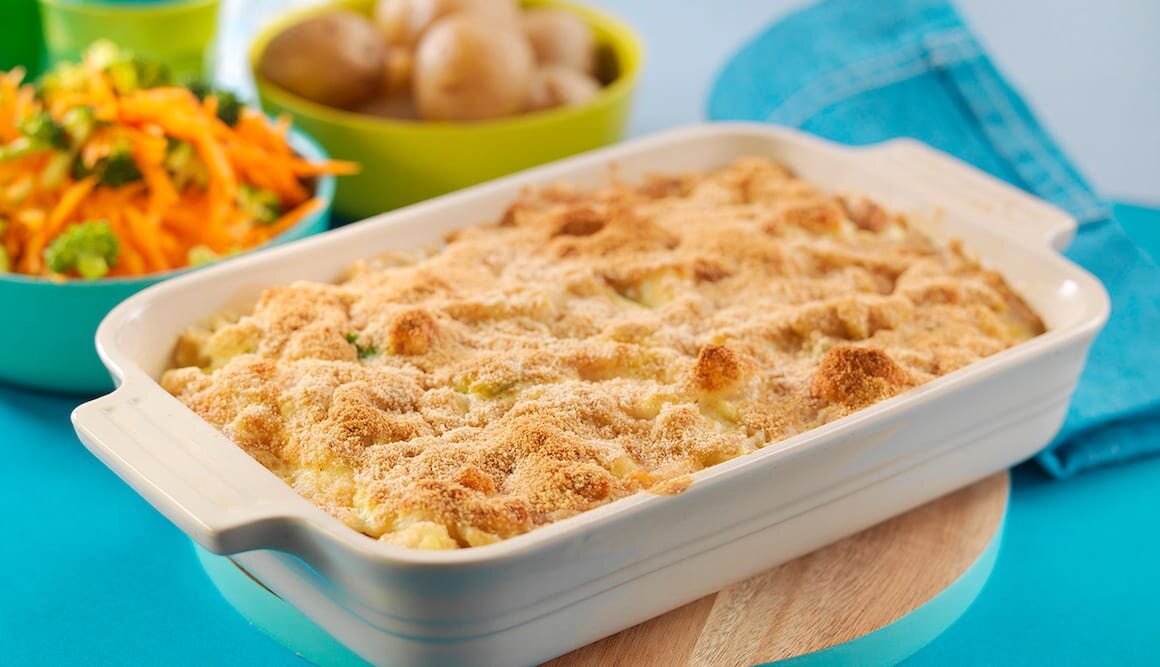 Zapiekanka rybna z makaronem