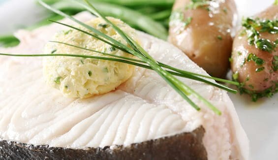 Halibut z masłem imbirowym